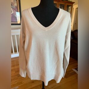 Lucky Brand Cream V-Neck Sweater